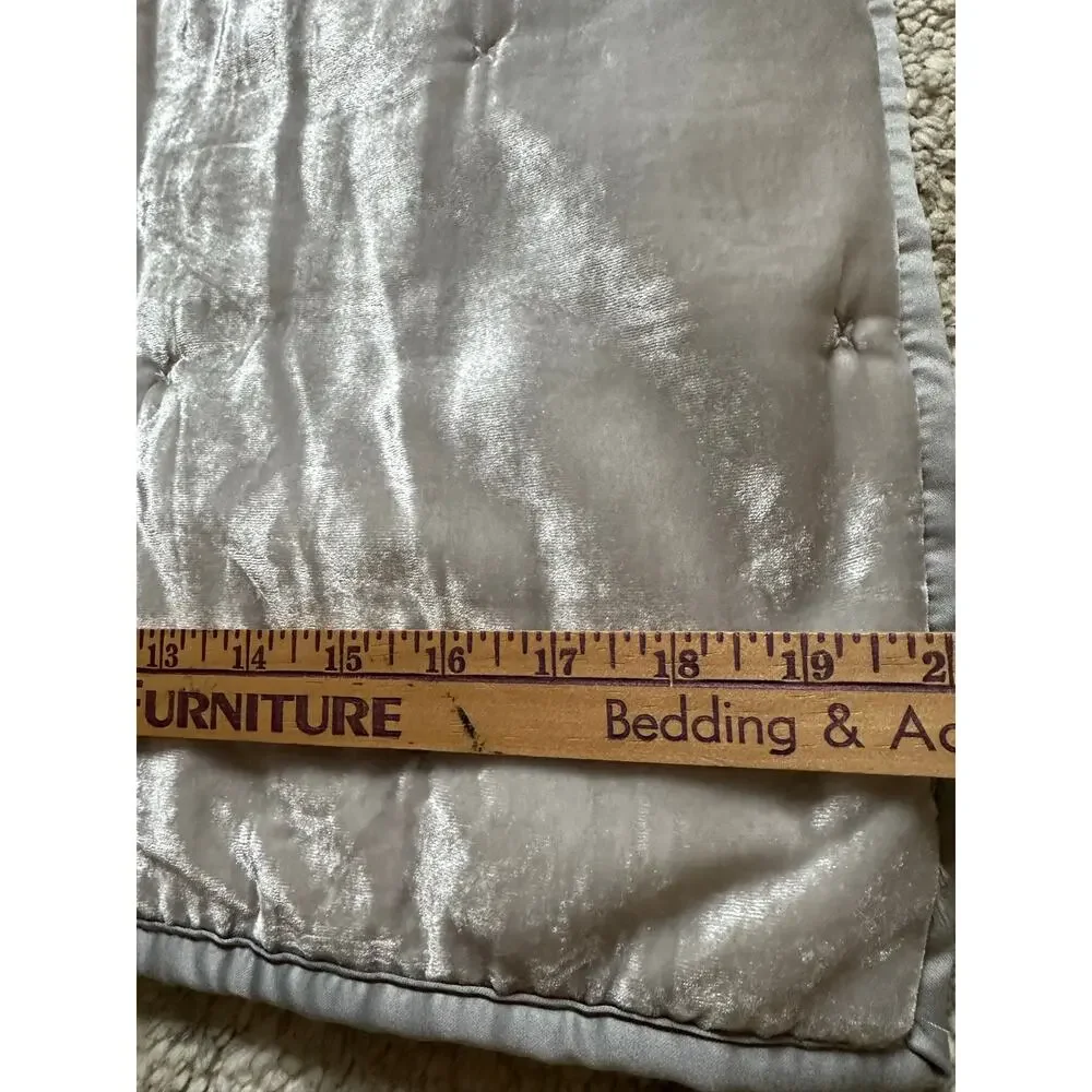 Opalhouse Soft Crushed Velvet Velour Tufted Standard Pillow Sham gray 26x20”
